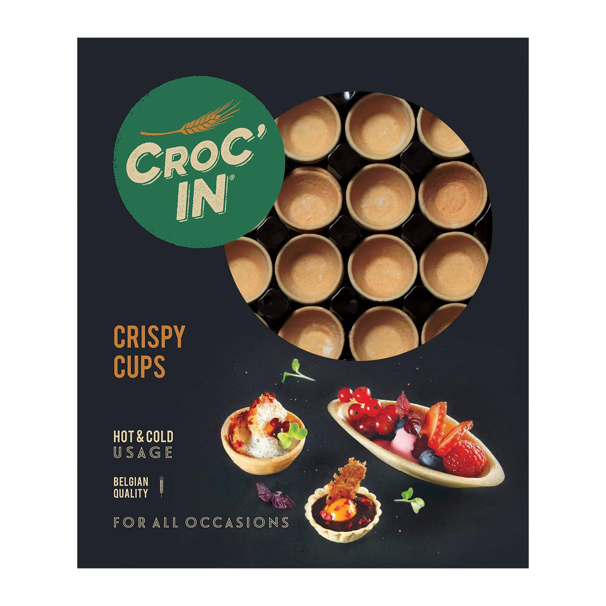 CROC'IN neutral mini tart shells ready-to-fill for appetizers and desserts.