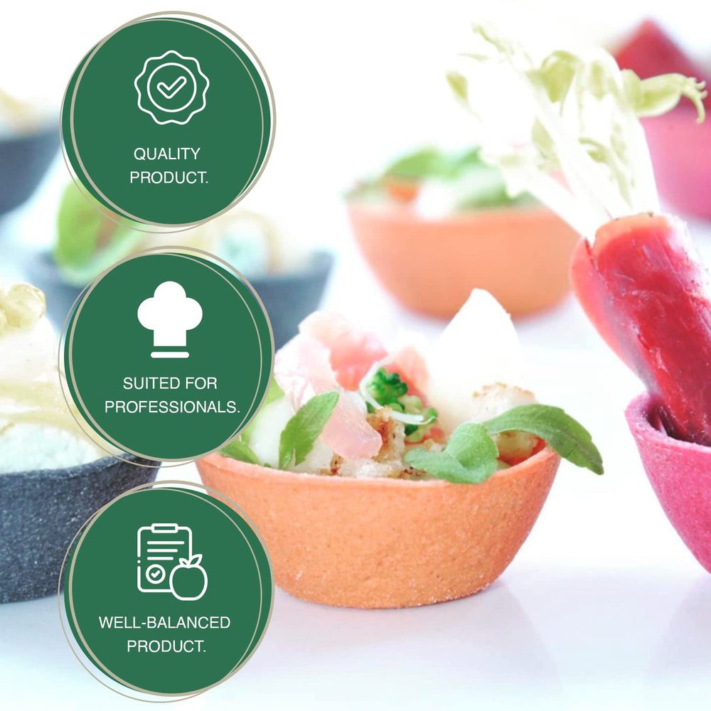 CROC'IN ready-to-serve tart cups sturdy and elegant for parties.