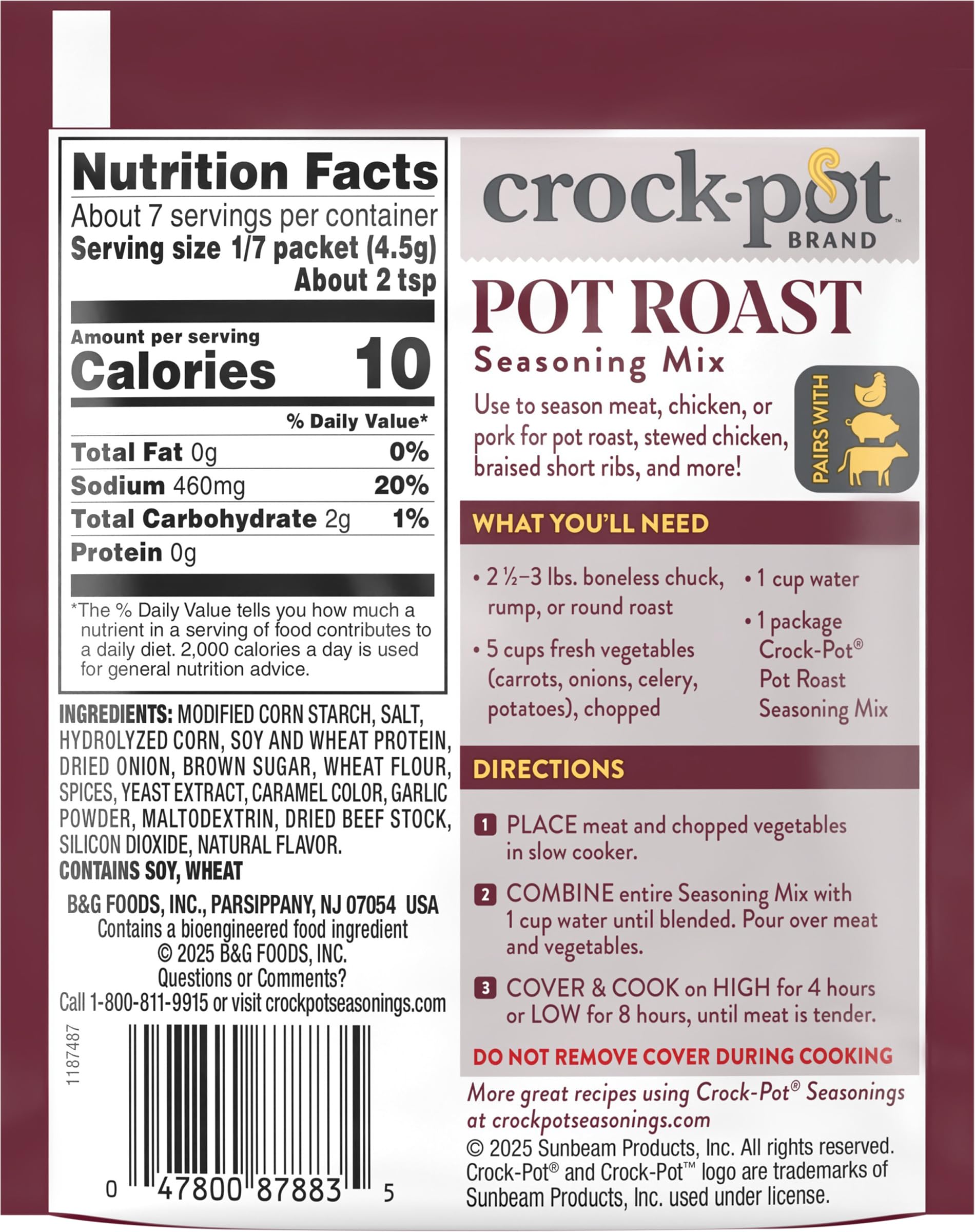 Crock-Pot Pot Roast Seasoning Mix in bowl closeup ready to season