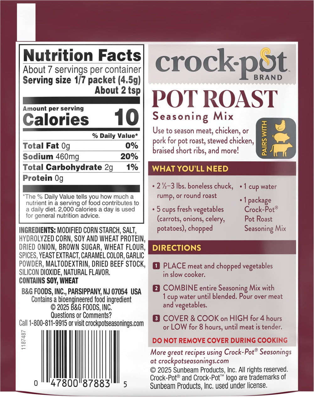 Crock-Pot Pot Roast Seasoning Mix in bowl closeup ready to season