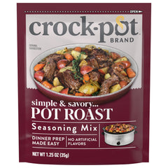 Crock-Pot Pot Roast Seasoning Mix pack-shot for easy dinner prep