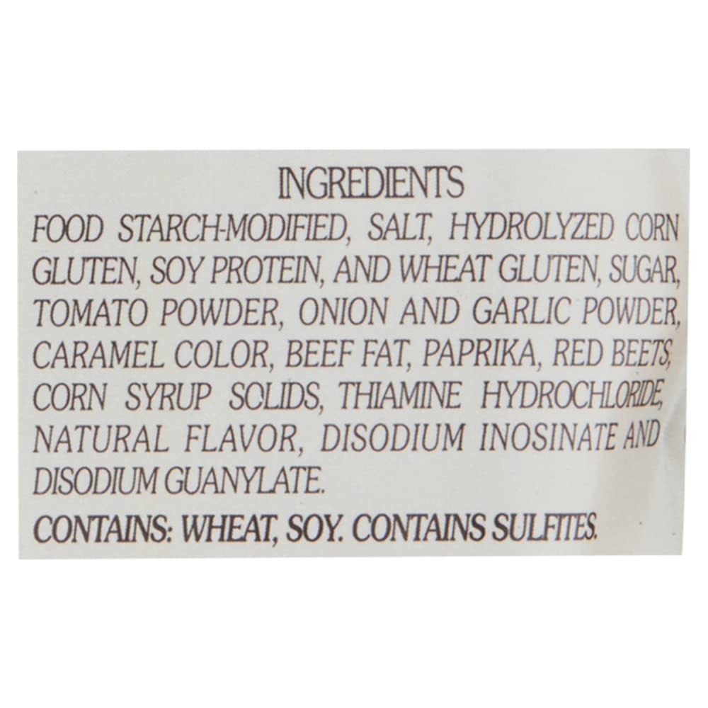 Crockery Gourmet powdered beef seasoning shows powder form for quick beef flavor boost.