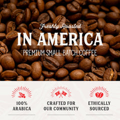Crockett Decaf Ground Coffee brew in cup demonstrates rich taste without bitterness.