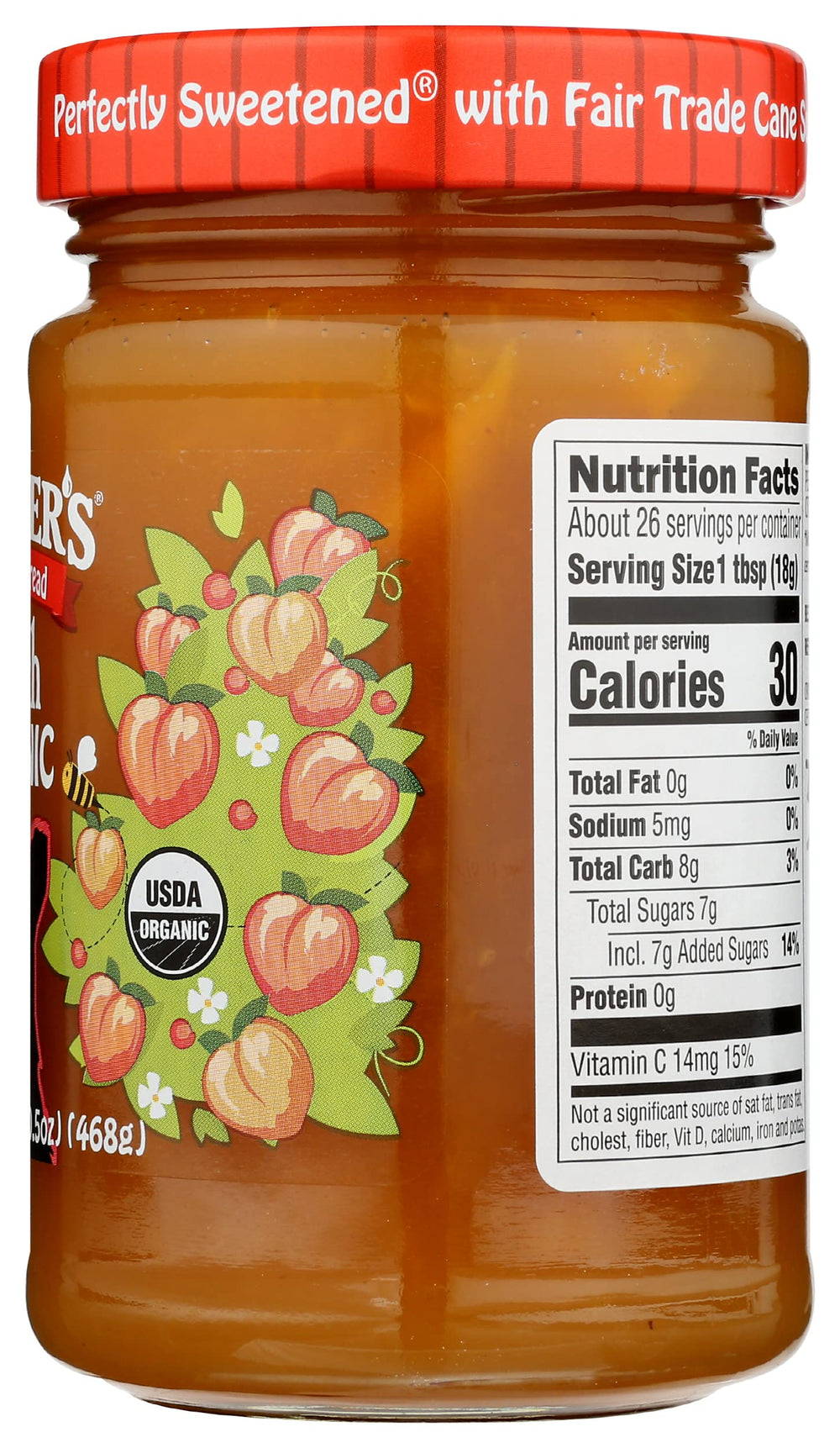 Crofters Peach Organic Premium Spread in a breakfast basket inviting sharing.