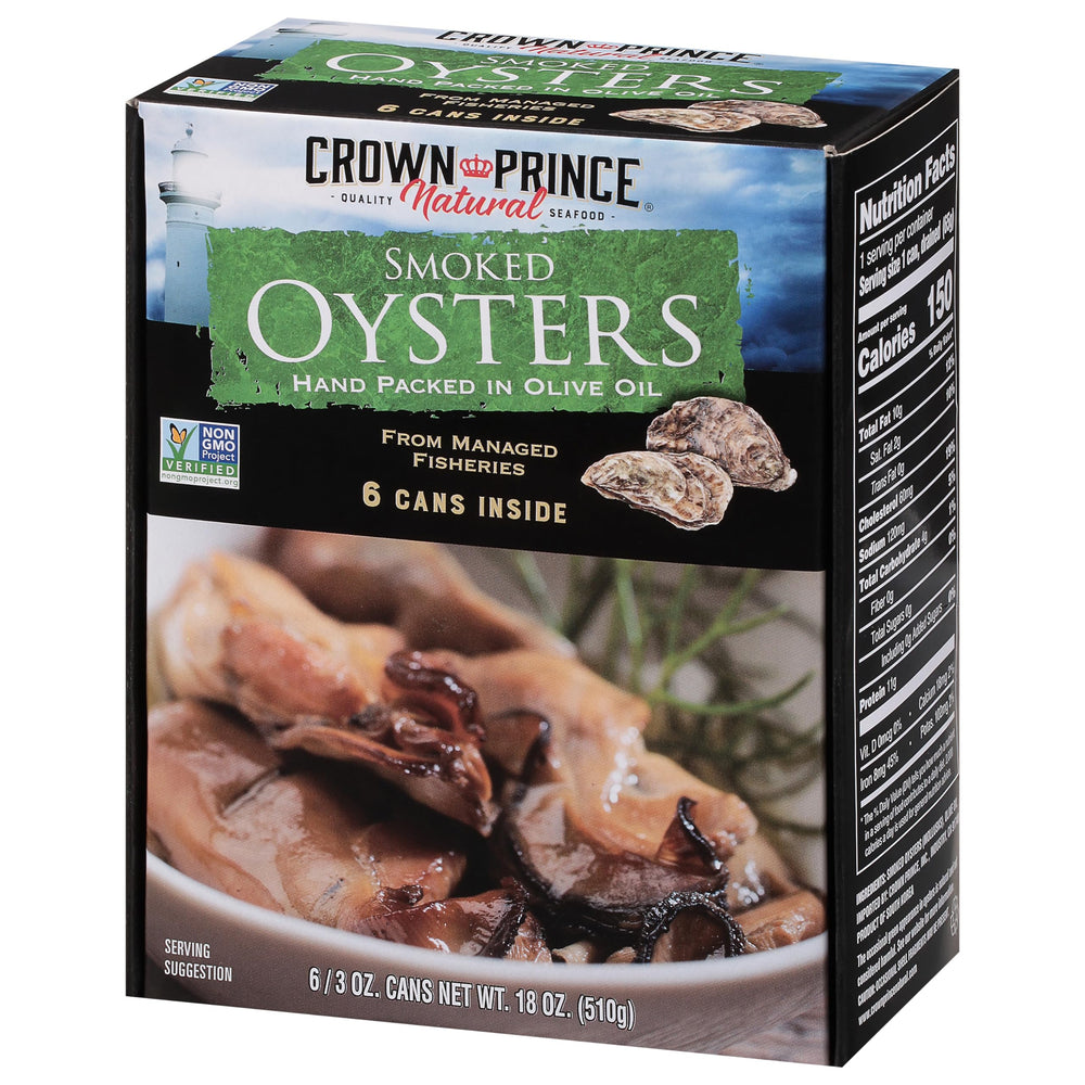 Crown Prince smoked oysters deliver protein and iron with low sodium