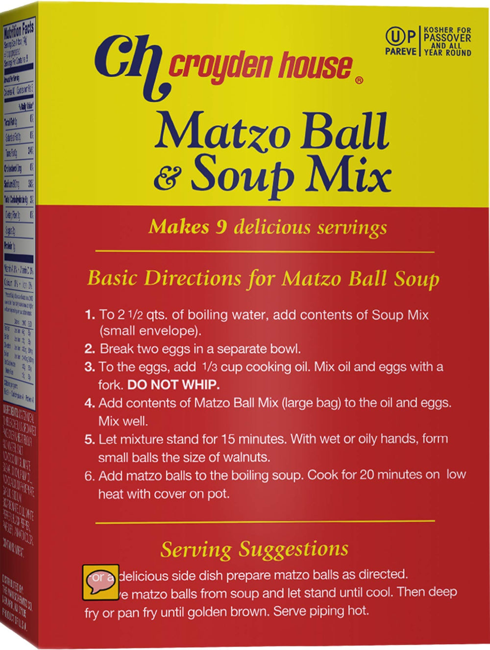 Croyden House matzo ball pack 4, convenient year‑round soup option