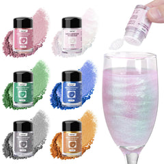 CRPTHE edible luster dust set adds dazzling gold and silver on cakes.
