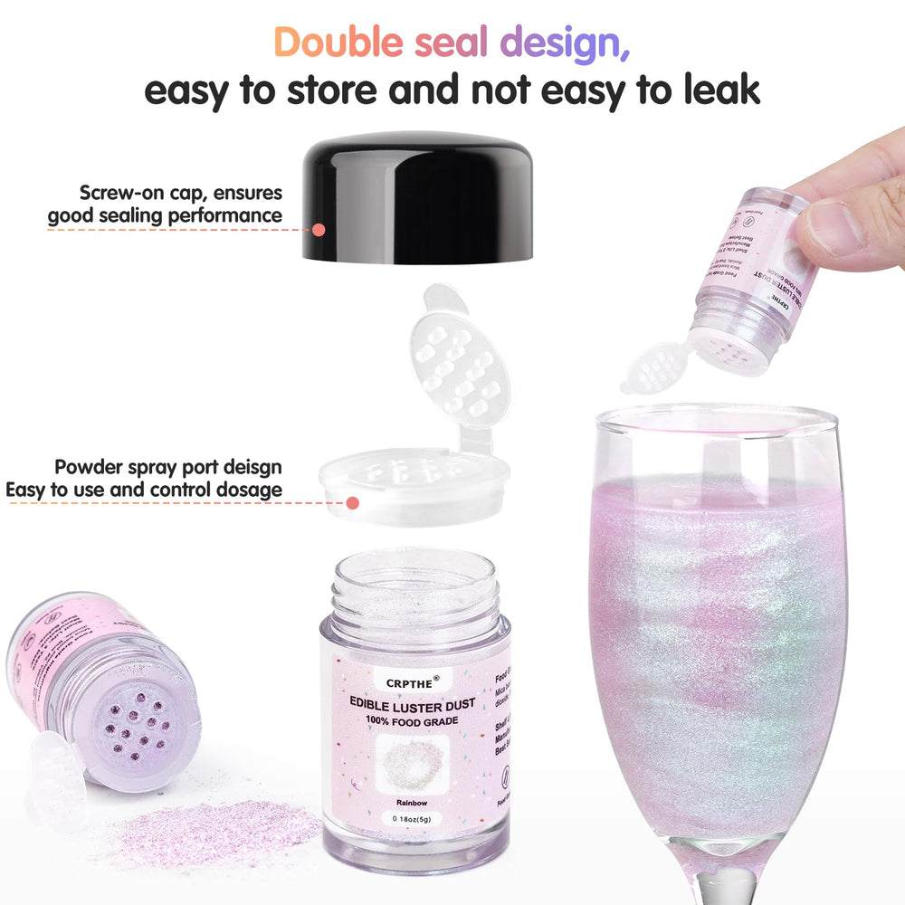 CRPTHE silver edible dust provides luxe shimmer on chocolates.