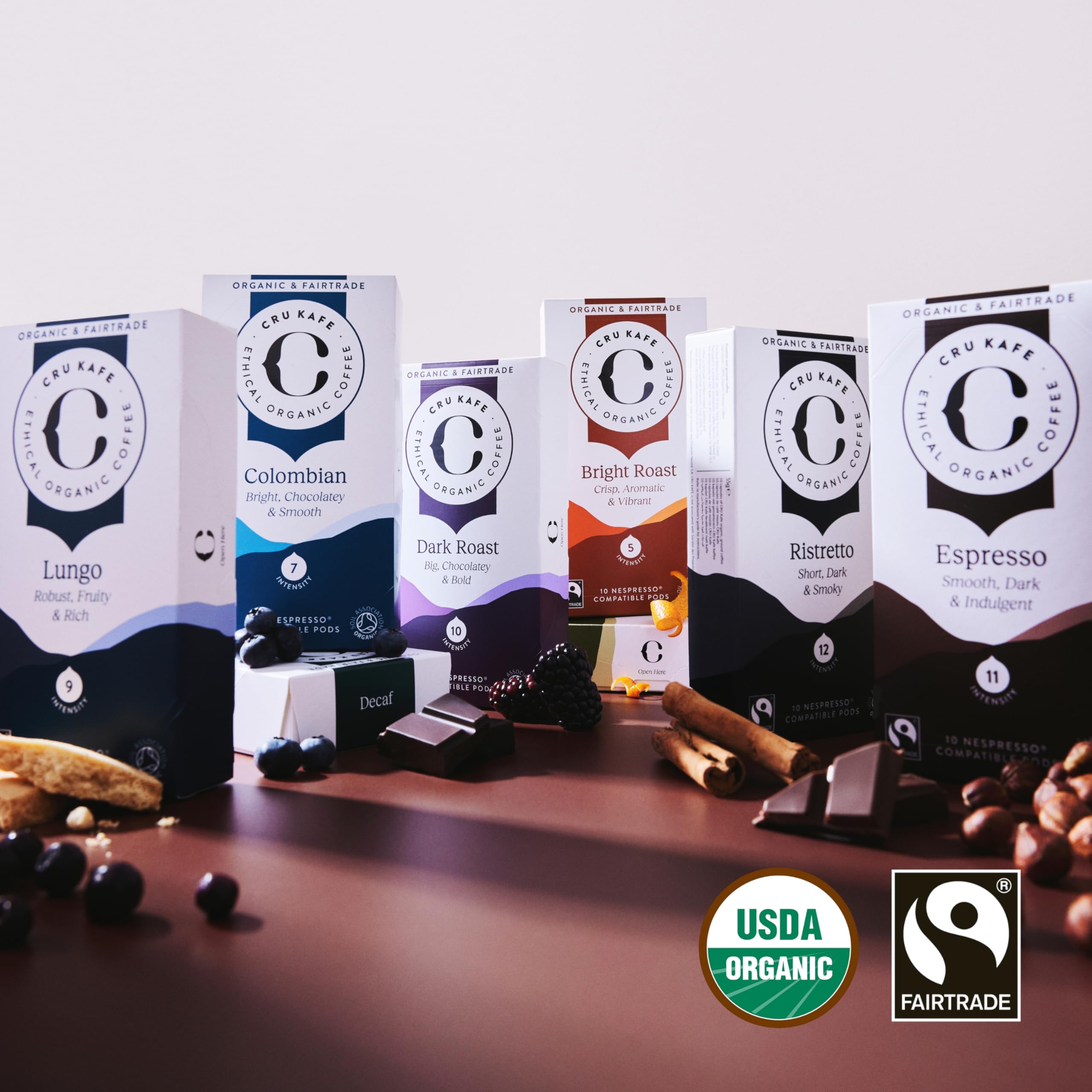 CRU Kafe Discovery Set five packs for tidy, quick morning brews.