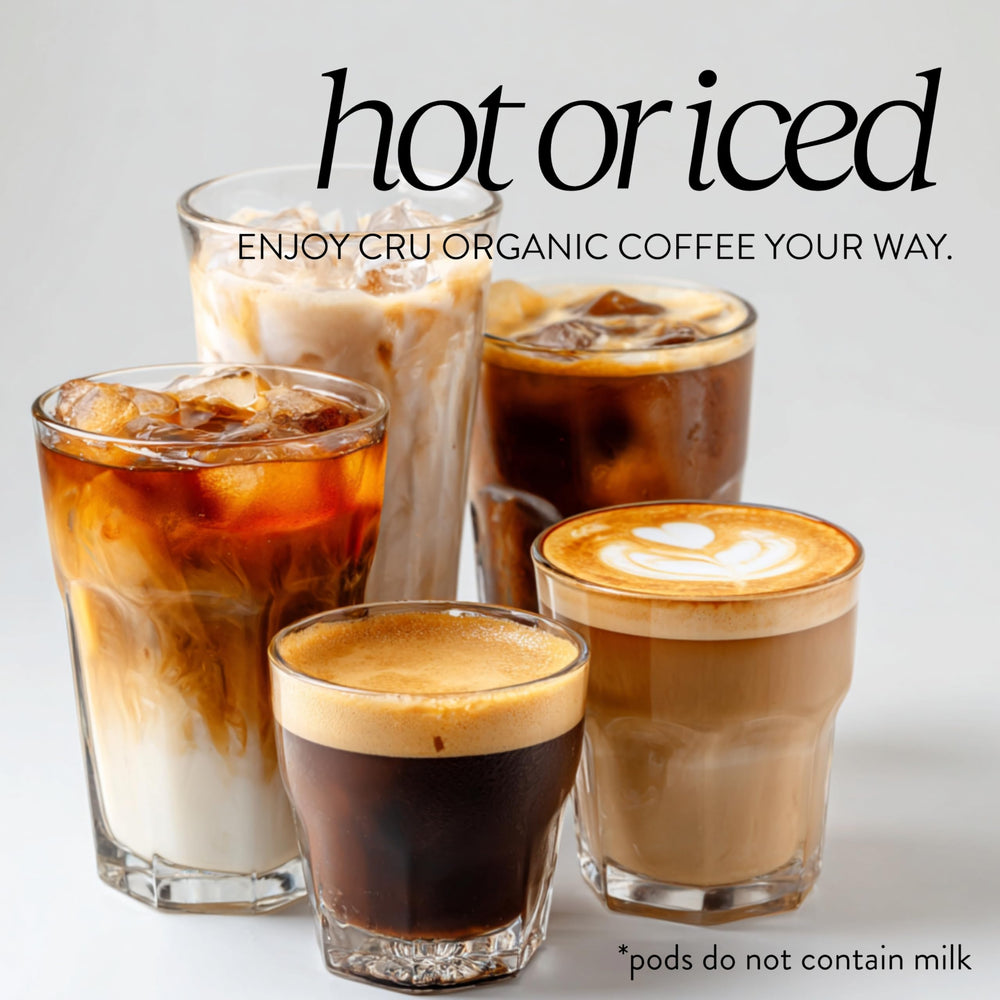 Cru Kafe Peru cloud forests origin bottle label showcases premium espresso
