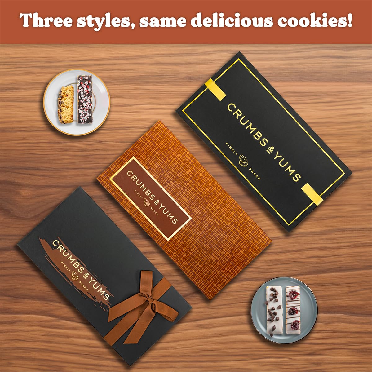 CRUMBS & YUMS gift set display for holidays and celebrations