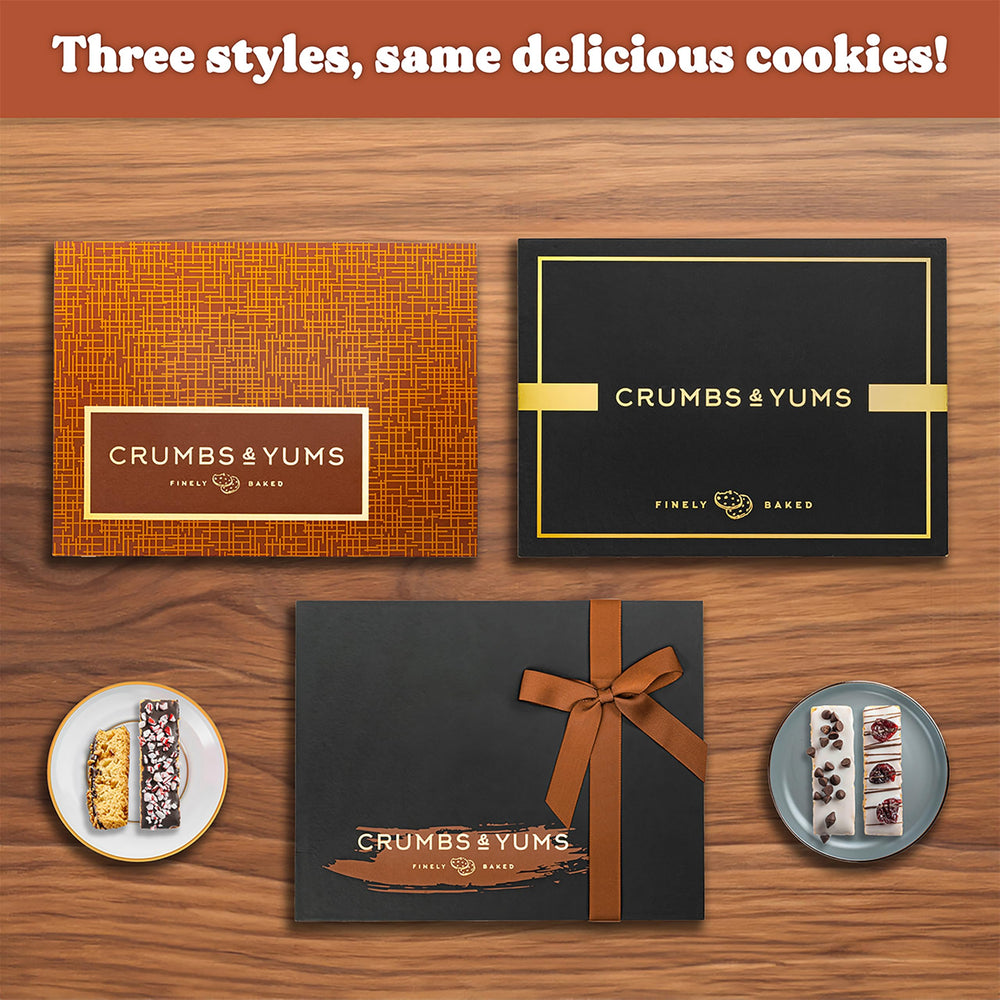 CRUMBS & YUMS kosher-certified seal signals quality and inclusivity.