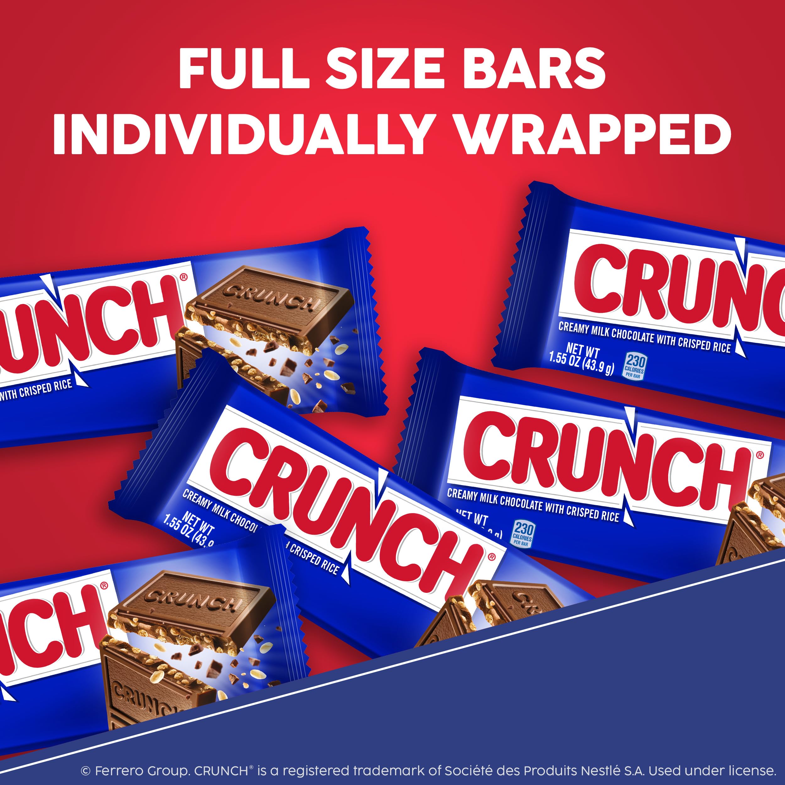 CRUNCH bar in a lunchbox, ideal for on-the-go snacking.