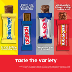 Baby Ruth caramel-nougat bars close-up, great for sharing at parties.