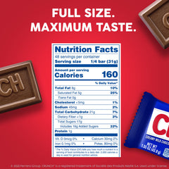 Crunch Giant Bar 4.4oz bar emphasizes generous serving size