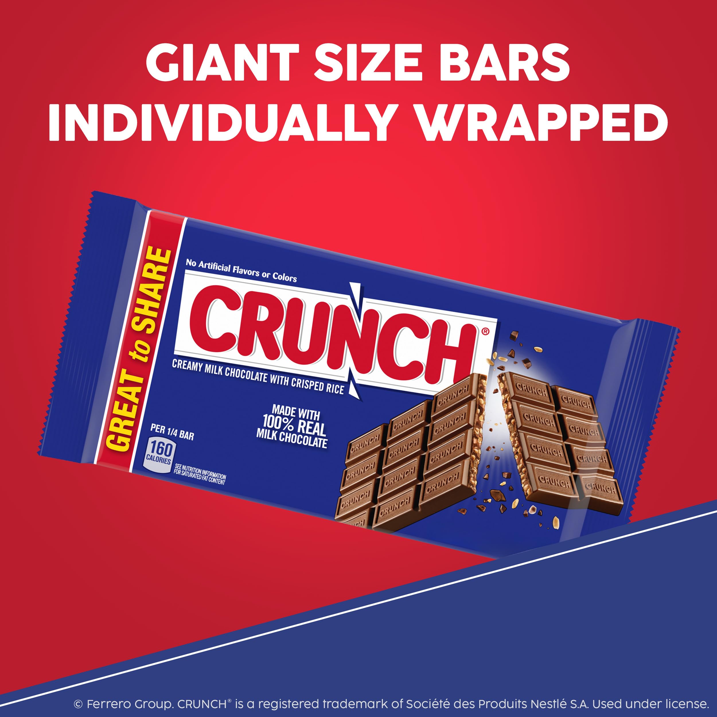 Crunch Giant Bar breakable slab illustrates easy sharing and portions