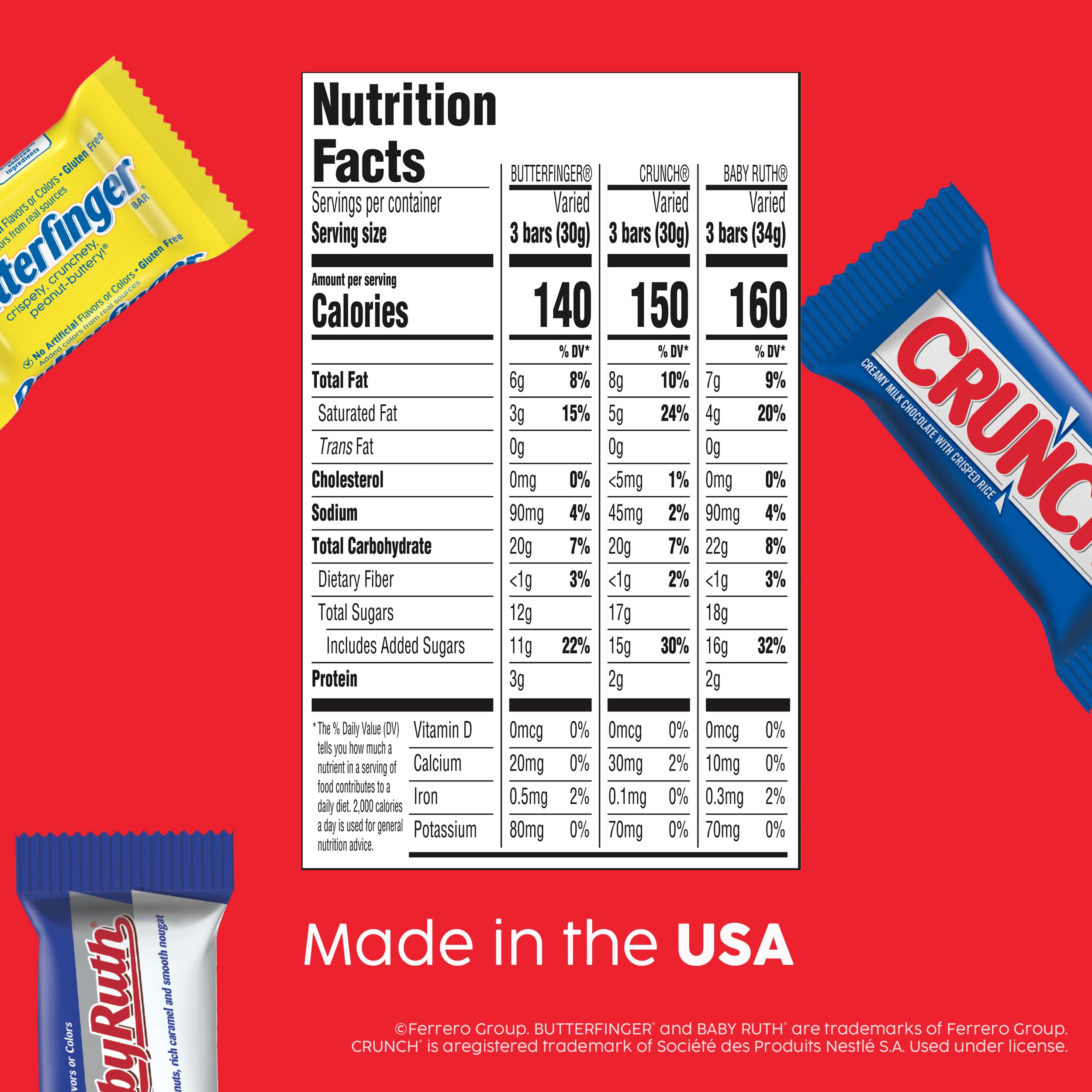 CRUNCH mini bars bag-front, crispy chocolate snack for office breaks.