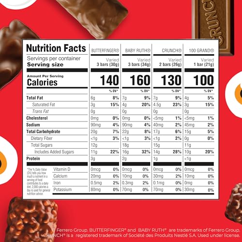 CRUNCH mini bars on bag front, crisp texture ideal for breaks.
