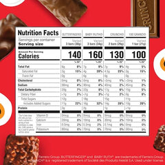 CRUNCH mini bars on bag front, crisp texture ideal for breaks.