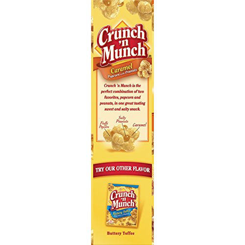 Crunch 'n Munch serving cup with caramel-glazed popcorn and peanuts ready to enjoy.