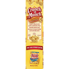 Crunch 'n Munch serving cup with caramel-glazed popcorn and peanuts ready to enjoy.