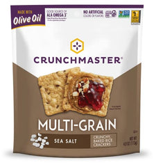 Crunchmaster crackers close-up shows crisp texture ideal for dips
