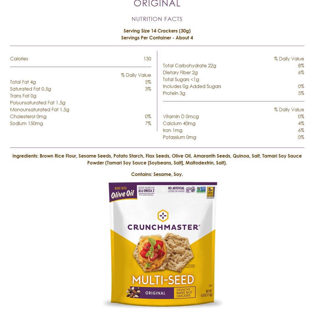 Crunchmaster multiseed crackers Roasted Garlic & Everything ready for entertaining