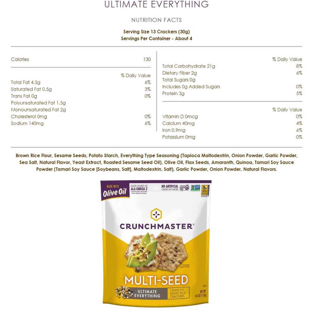 Crunchmaster multiseed crackers Rosemary Olive Oil with cheese on a board for dips