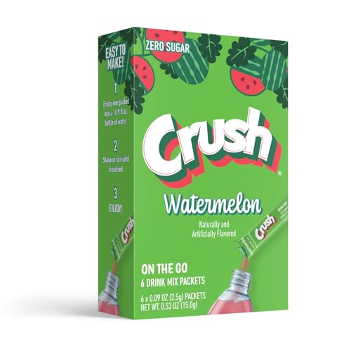 Crush glass with dissolved watermelon drink showing vivid color