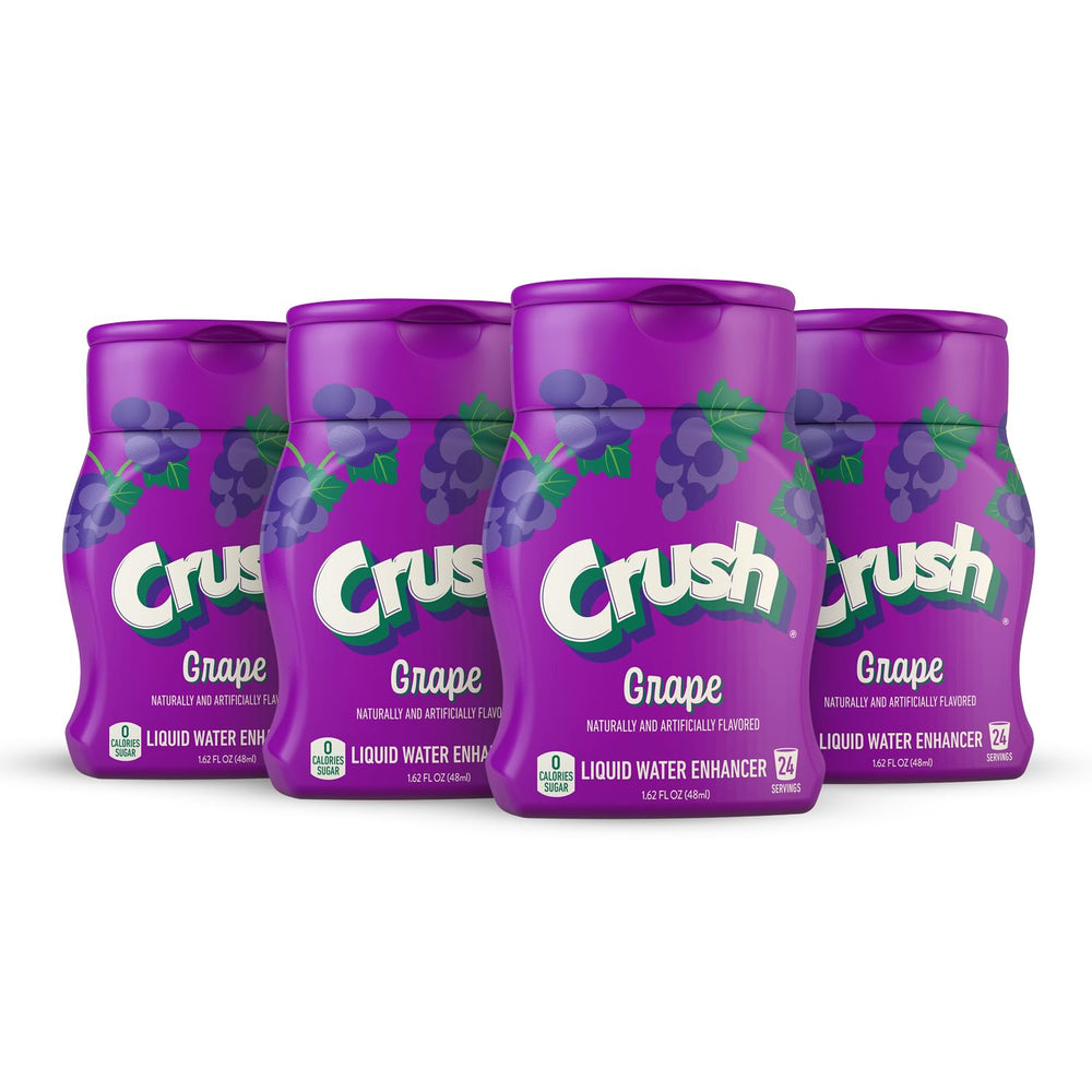 Crush Grape liquid water enhancer bottle pour for flavorful hydration