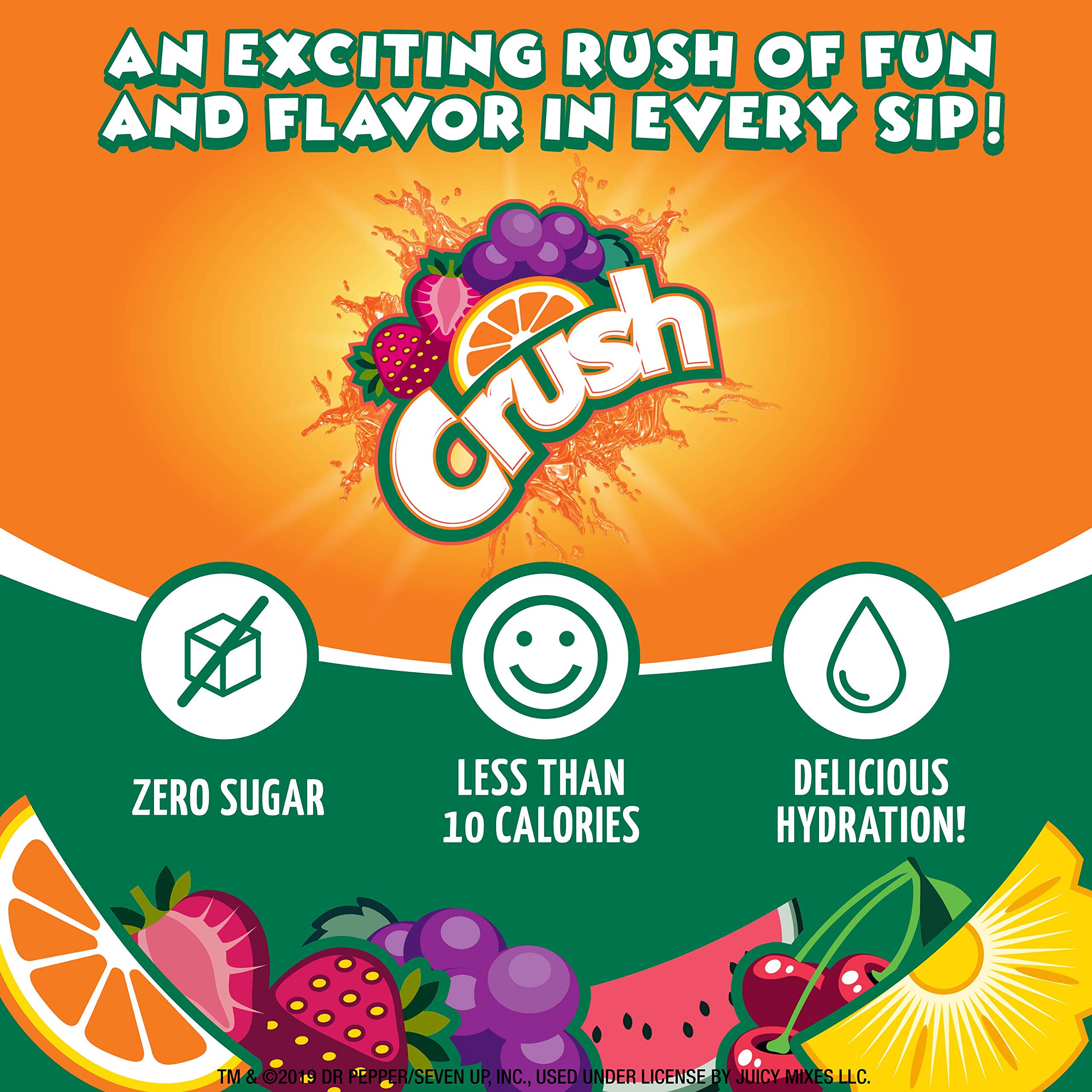 Crush powder dissolving in water for quick, sugar-free hydration.