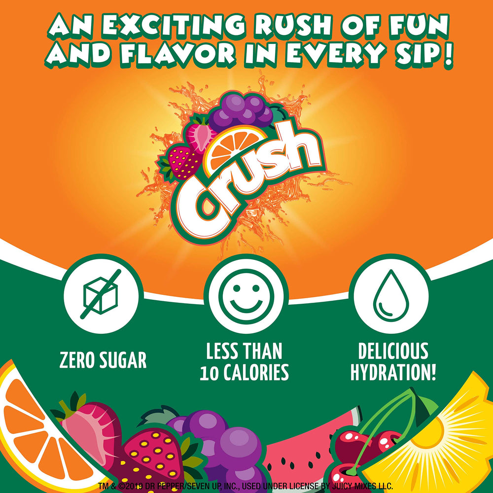 Crush powder dissolving in water for quick, sugar-free hydration.