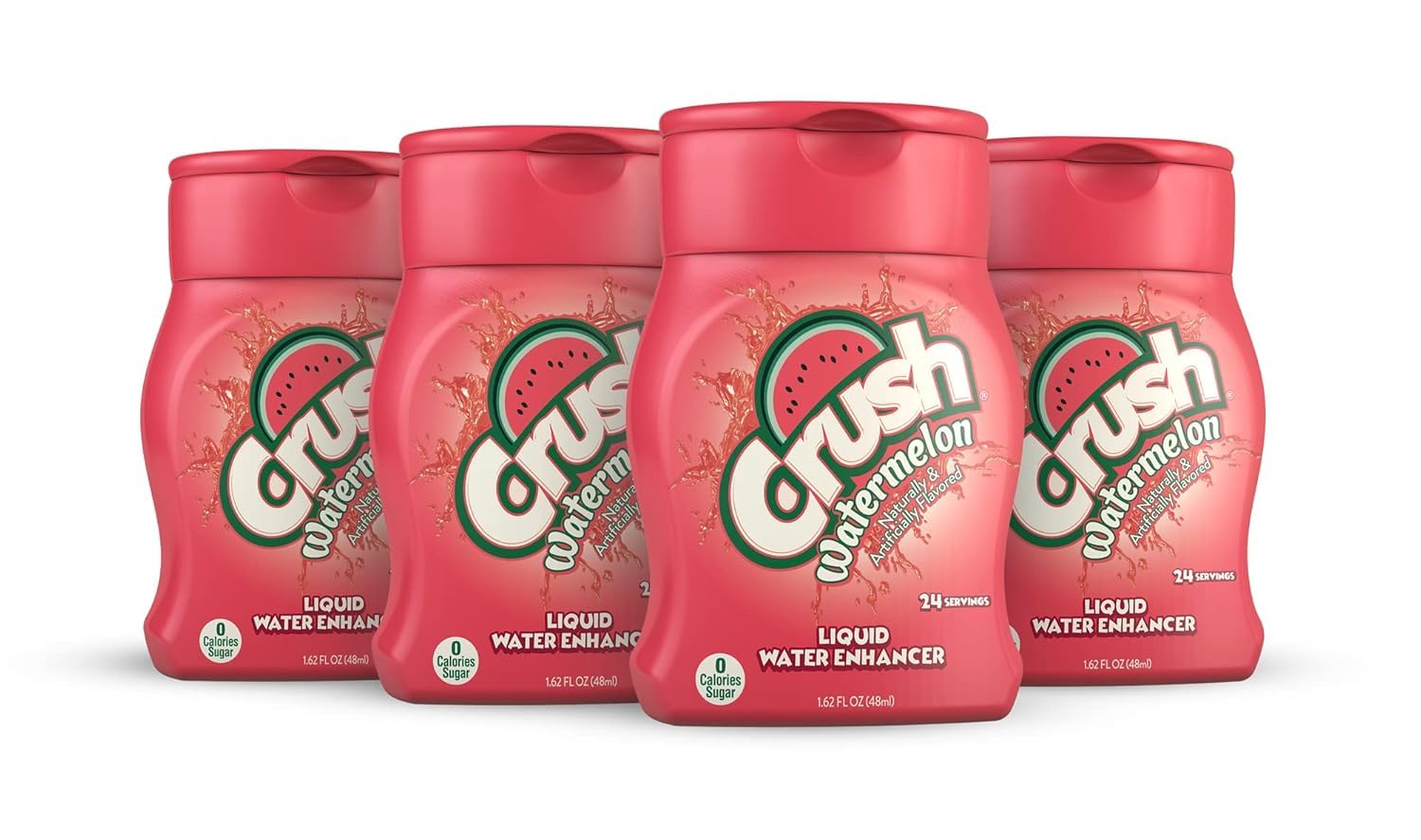 Crush Watermelon Liquid Water Enhancer bottle for flavorful hydration on the go.