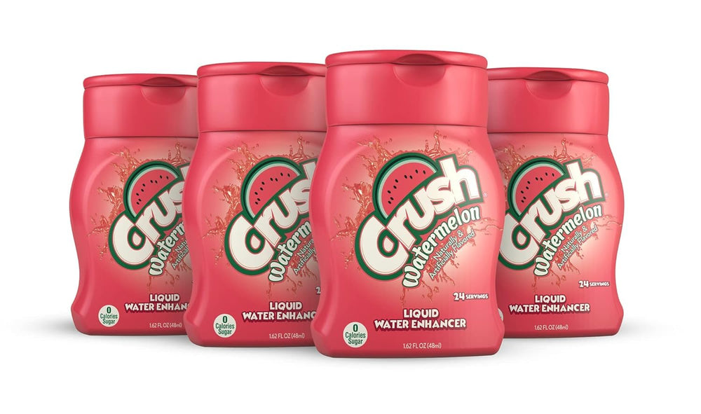 Crush Watermelon Liquid Water Enhancer bottle for flavorful hydration on the go.