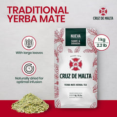 CRUZ DE MALTA US packaging shows convenient 1kg supply for home or cafe use.