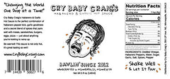 Cry Baby Craig's habanero garlic hot sauce label closeup shows craft and flavor potential