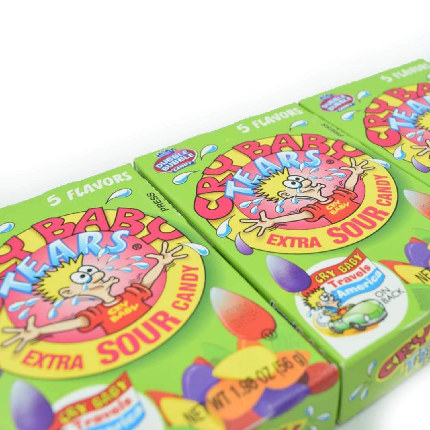 Cry Baby Tears tear-shaped candies close-up for eye-catching snacking