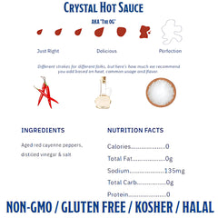 Crystal Hot Sauce duo pack on kitchen counter for easy access.