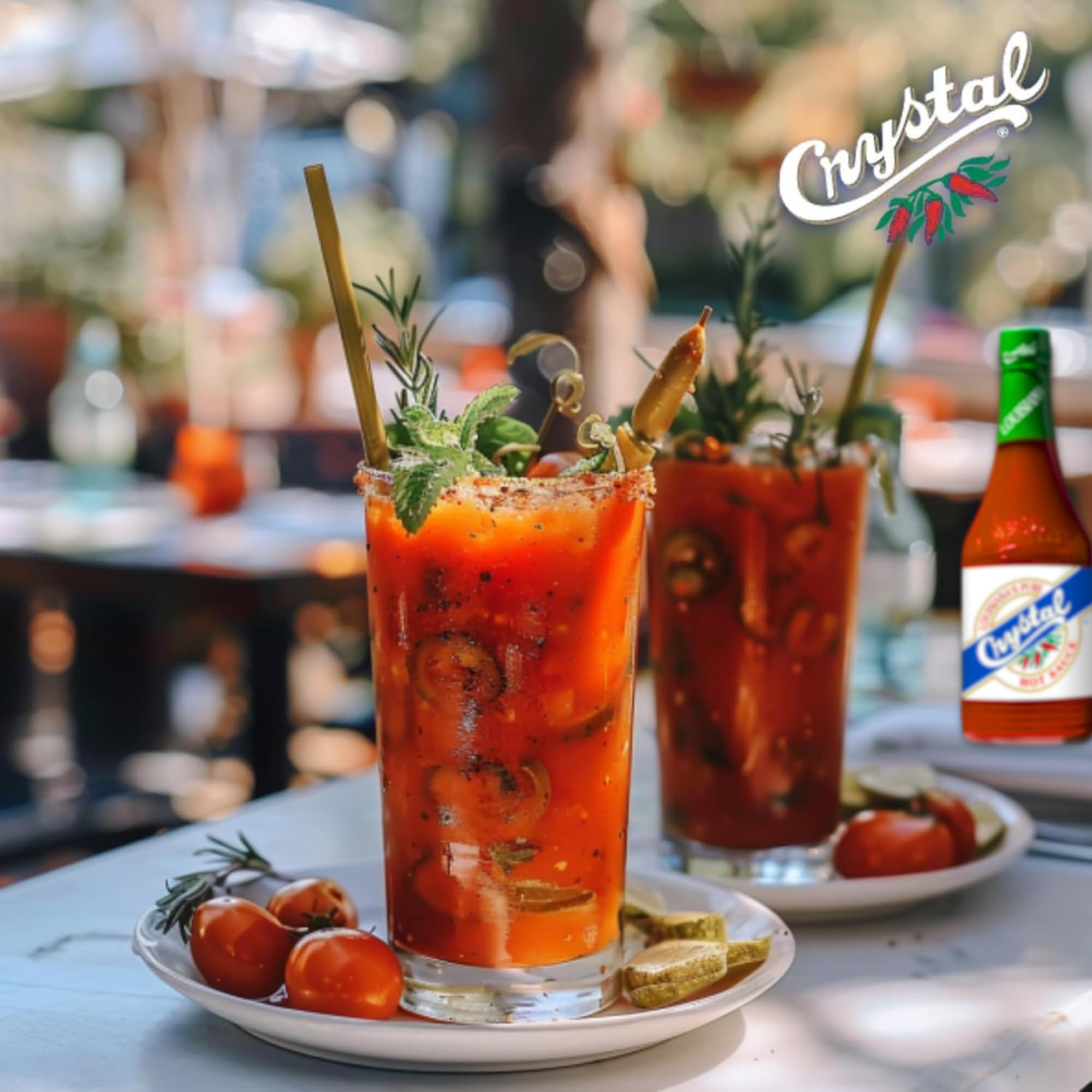 Crystal Hot Sauce over gumbo or stew enhances depth and aroma.