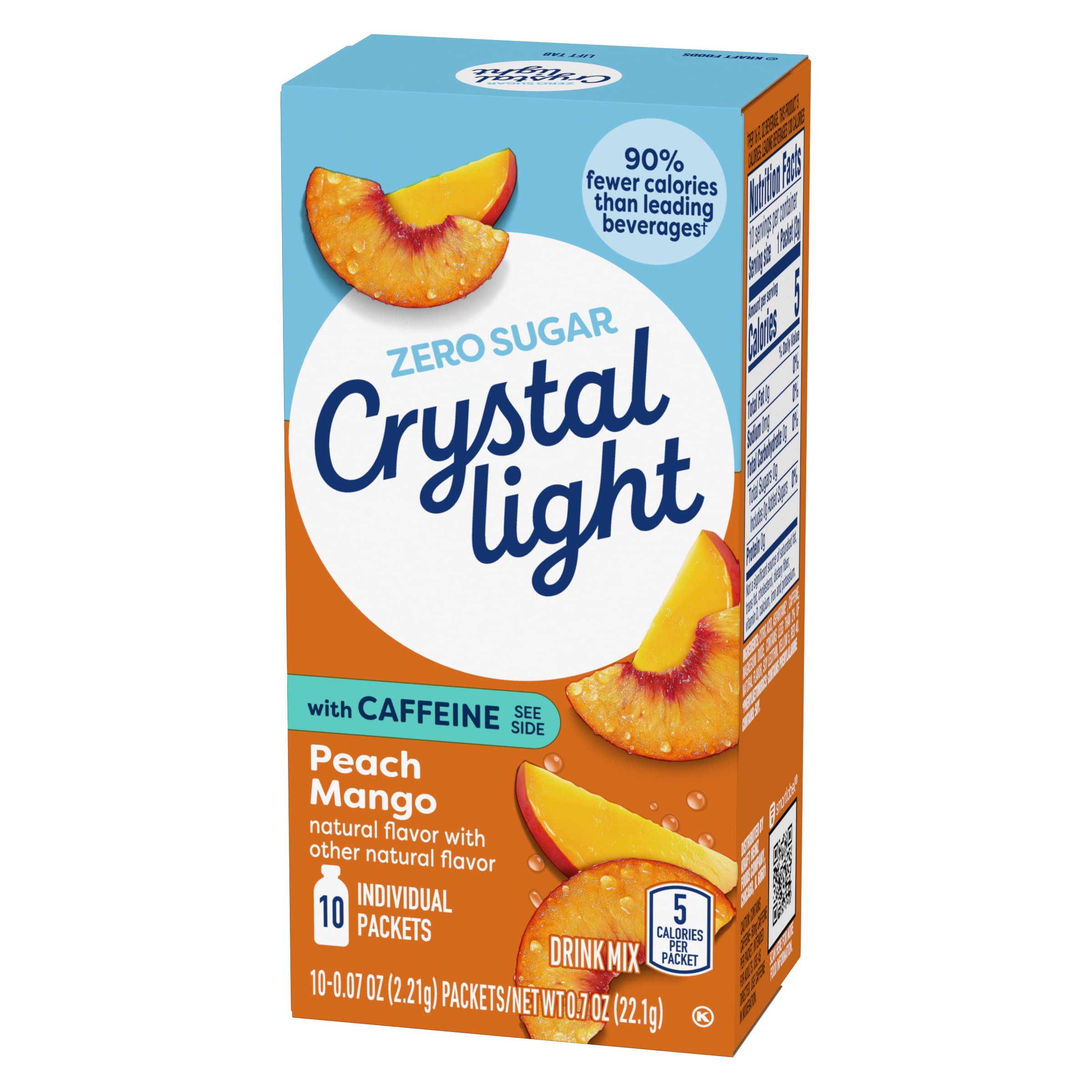 Crystal Light with 60 mg caffeine per packet for a midday lift.