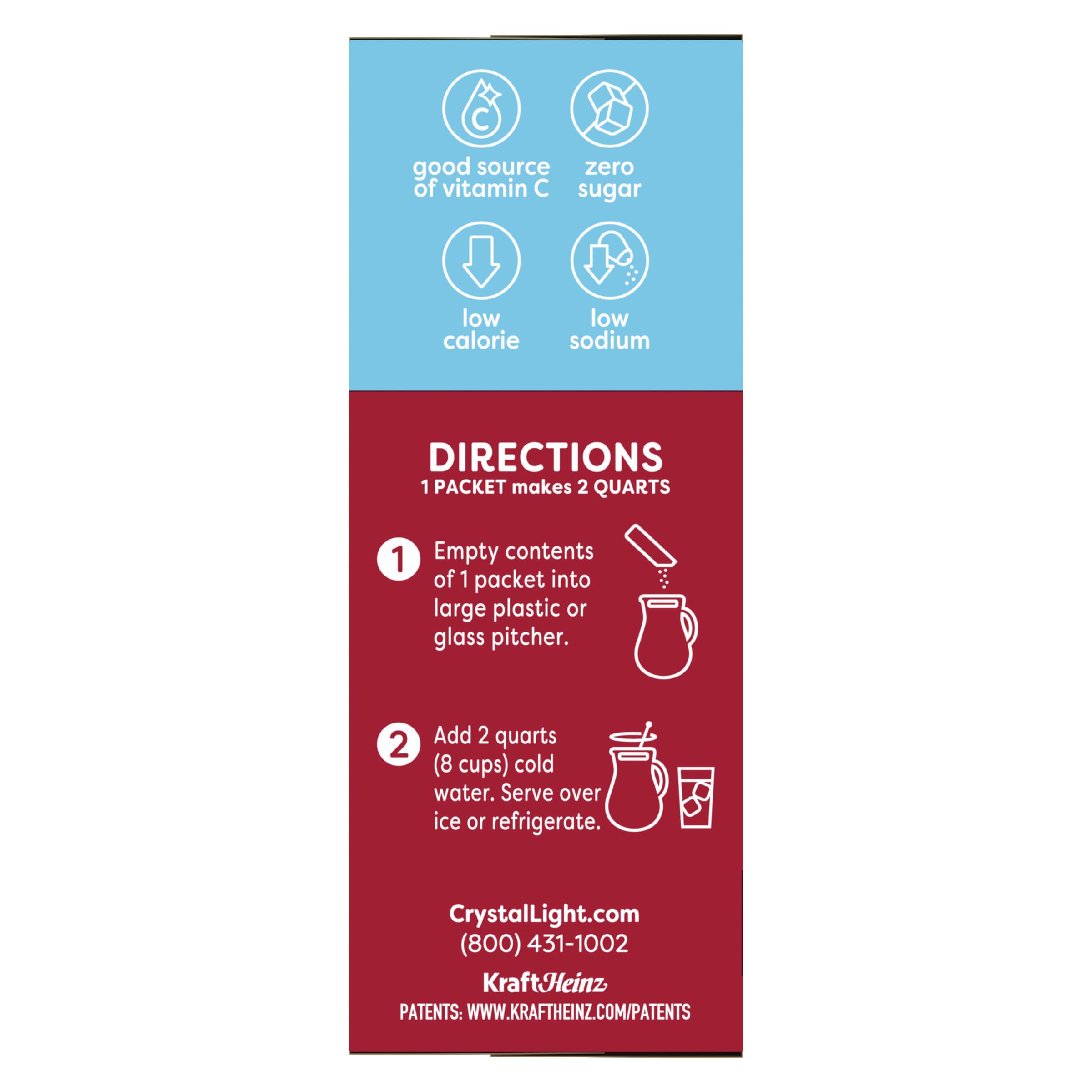 Crystal Light Cherry Pomegranate shelf storage keeps packets neatly organized.