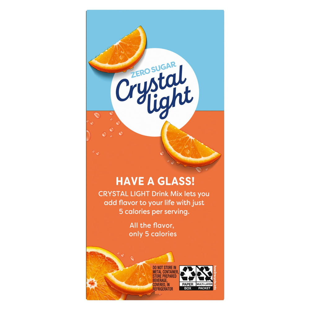 Crystal Light Classic Orange canister on the shelf with flavor information visible.