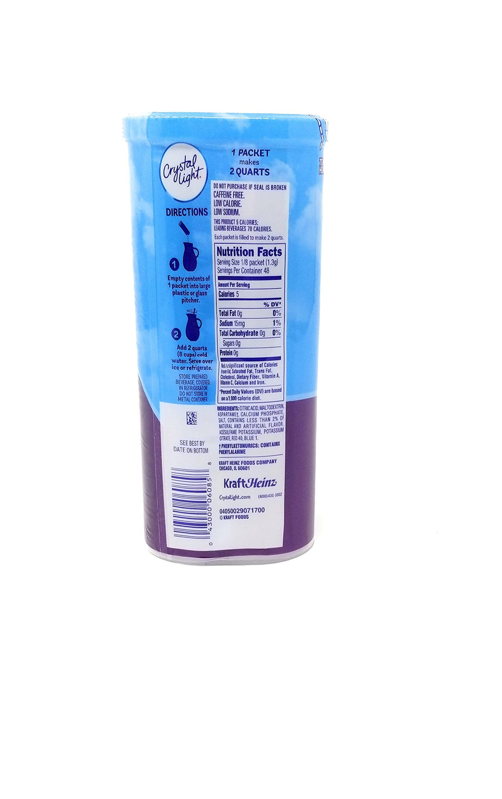 Crystal Light Concord Grape drink packets ready to mix for on-the-go refreshment.