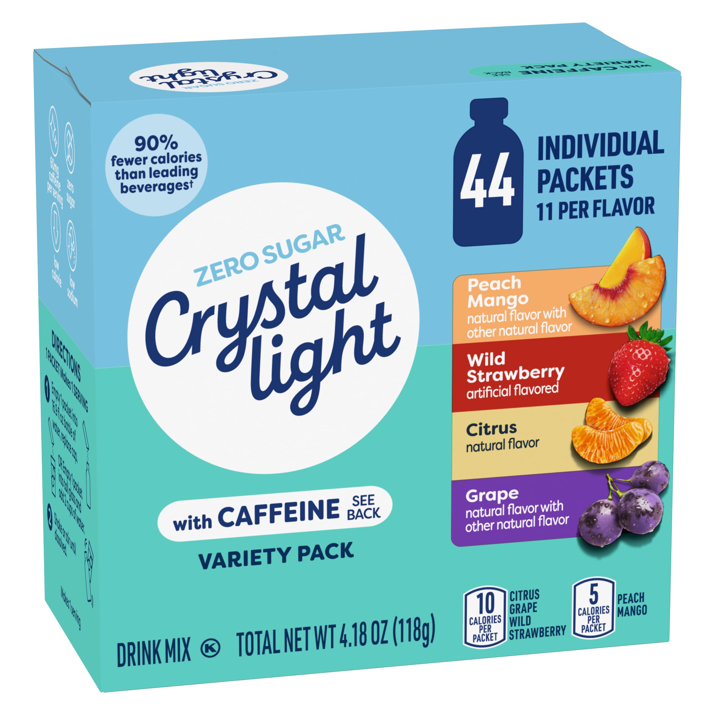 Crystal Light Energizing Variety Pack promoting alertness during busy days.