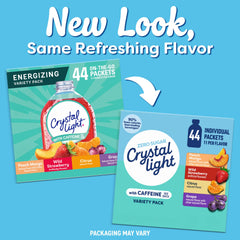 Crystal Light Citrus flavor packet highlighting zesty notes and zero sugar.
