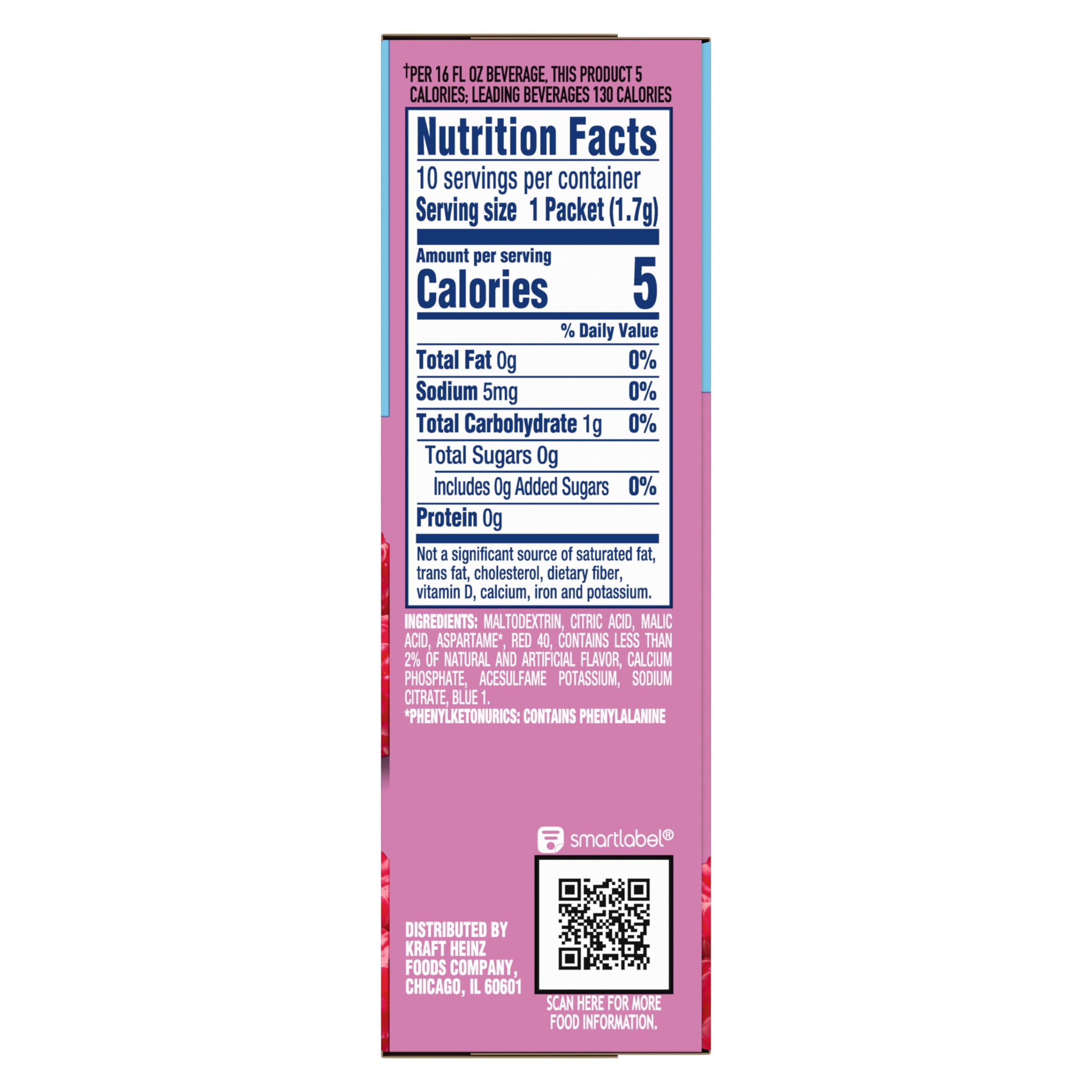 Crystal Light Raspberry Ice is a family-friendly flavor for all ages.