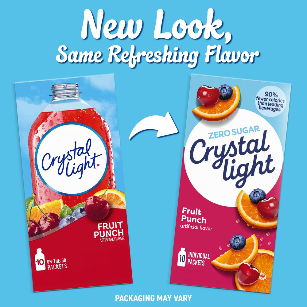 Crystal Light Fruit Punch shake blends with water for a refreshing drink.