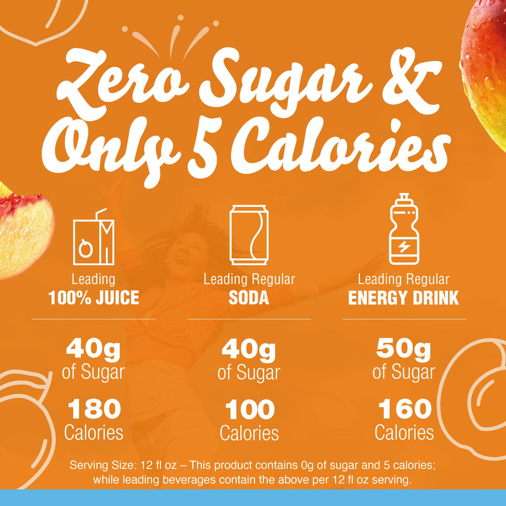 Crystal Light pour-ready tea in a clear pitcher with refreshing peach mango notes