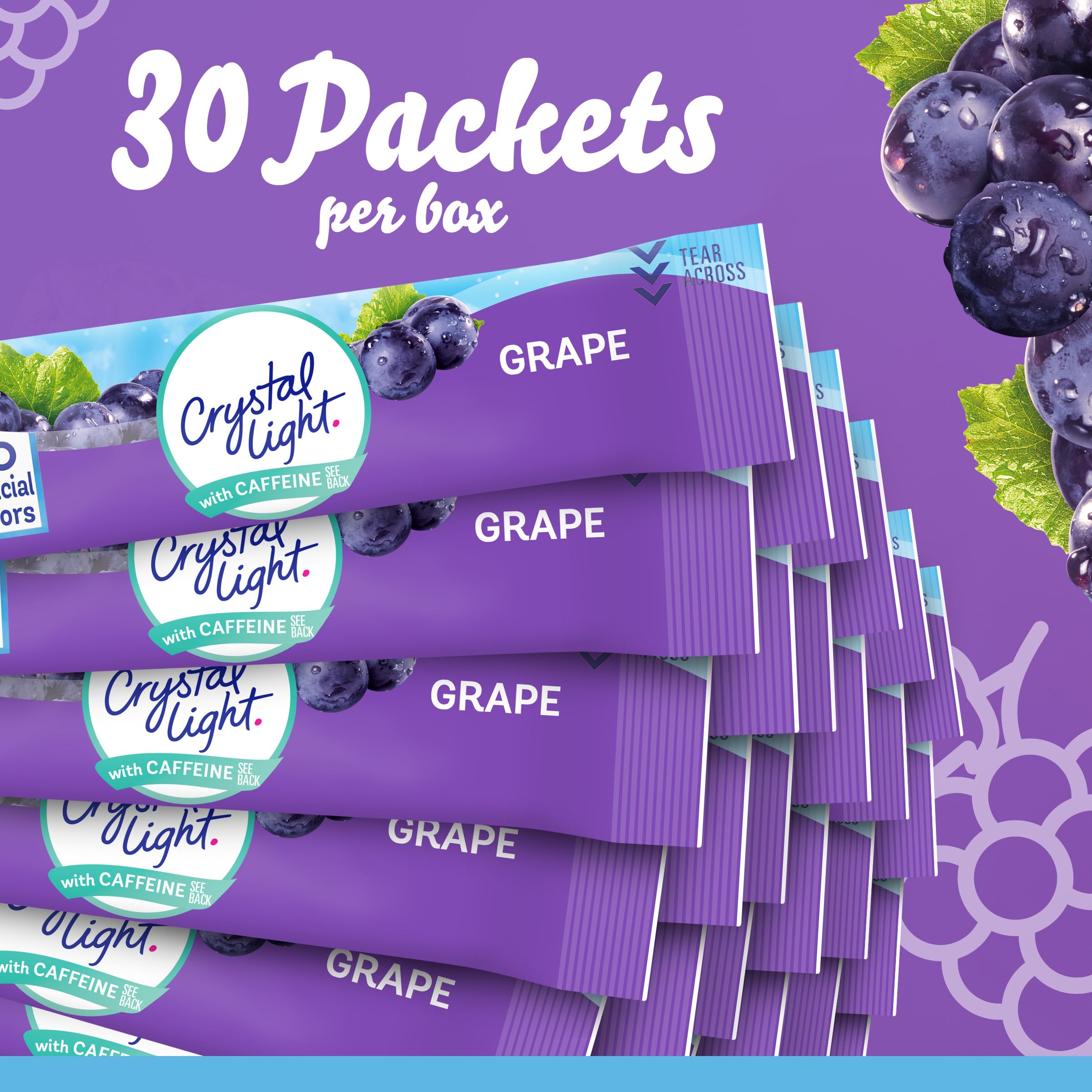 Crystal Light Grape flavor delivers fruity aroma and refreshing finish