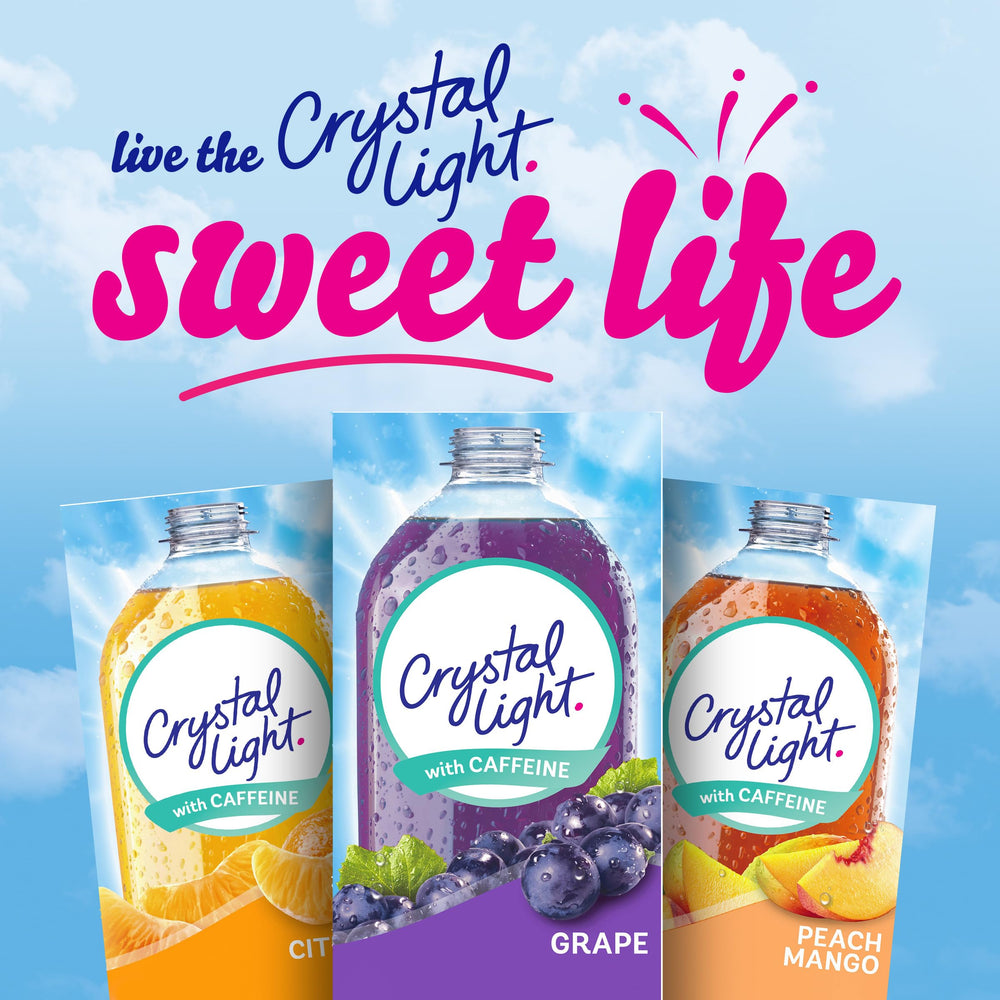 Crystal Light Grape zero sugar label on packaging